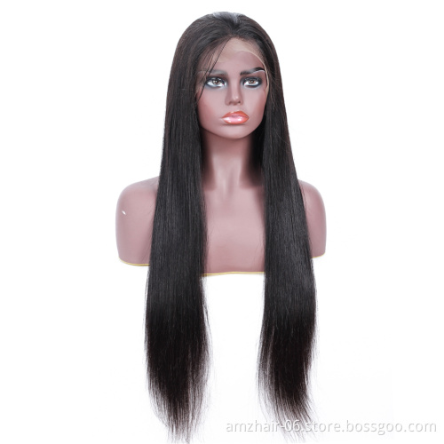 Malaysian Human Hair Lace Front Wigs Natural Cuticle Aligned 100%Density Straight Human Hair 13X4 Lace Frontal For Black Women